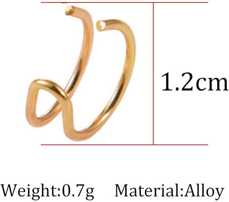 Cute Non-pierced Earrings Ear Cuff Ear Clip Minimalist Unilateral Earrings Cartilage Unique Ear Crawler Ear Climber Fashion Gold Ear Jewelry for Women