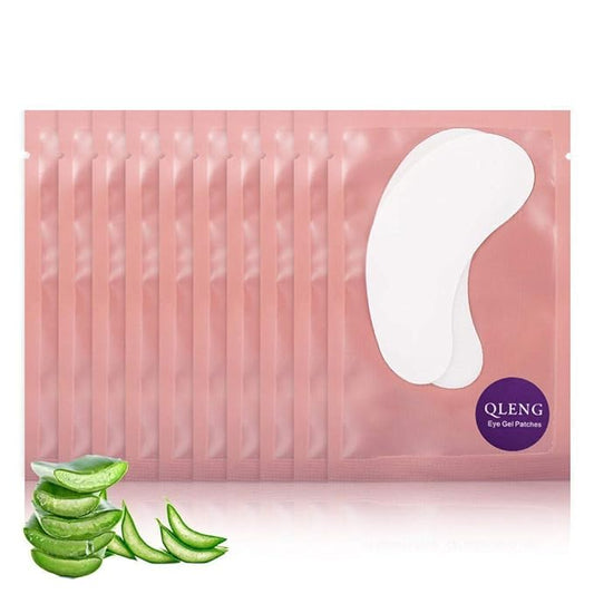 55 Pairs Set, Under Eye Hydrogel Pads, Professional Lint Free Eye Mask Eyelash Extension Gel Patches Kit for Adhesive Lash Beauty Tool (Pink)