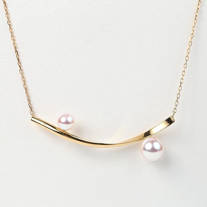 Japanese 4.5-6.0mm Akoya Cultured Pearl Pendant Necklace for Women with 18K Yellow Gold | Stylish Design Excellent Gift | Pearl Necklace