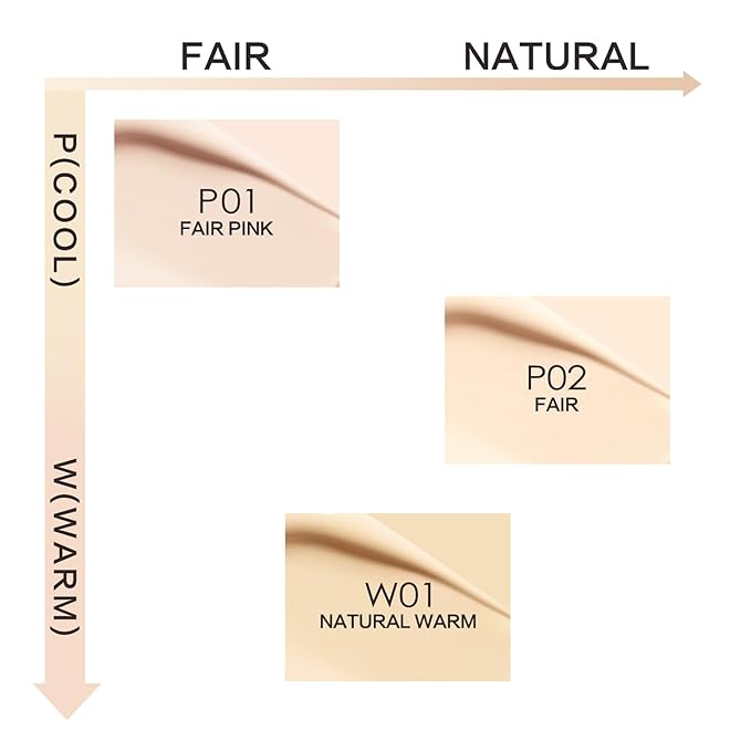 Lasting Air Cushion Cream Face Foundation Makeup, Lightweight, Medium to Full Coverage, Semi-Matte, Long-Lasting Oil Control Finish Foundation, P02 Fair For Oil Skin (Refill Included)