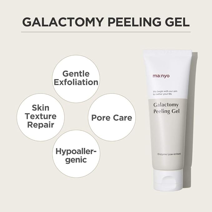 ma:nyo Galactomy Enzyme Peeling Gel | Gentle Exfoliator for Smooth & Radiant Skin | Removes Dead Skin & Impurities | Suitable for All Skin Types,Korean Skincare | 2.5fl oz (75ml)