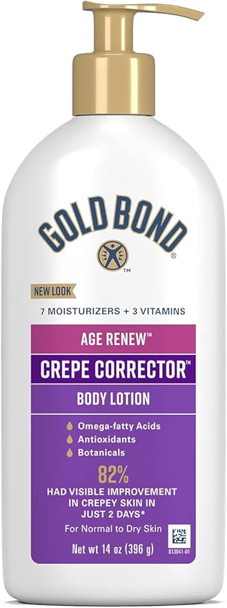 Gold Bond Age Renew Crepe Corrector Body & Face Lotion, Replenishing & Smoothing Formula, 14 oz., Packaging may vary