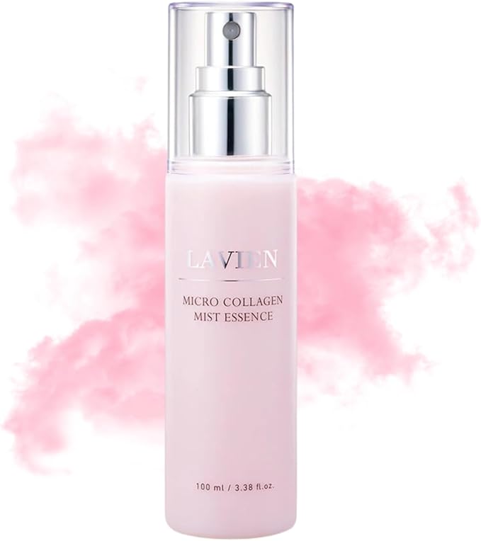 Lavien Micro Collagen Mist Essence - Hydrating Facial Spray, Redness and Smooth Skin - Suitable All Skin Types - 3.38 Fl Oz Bottle