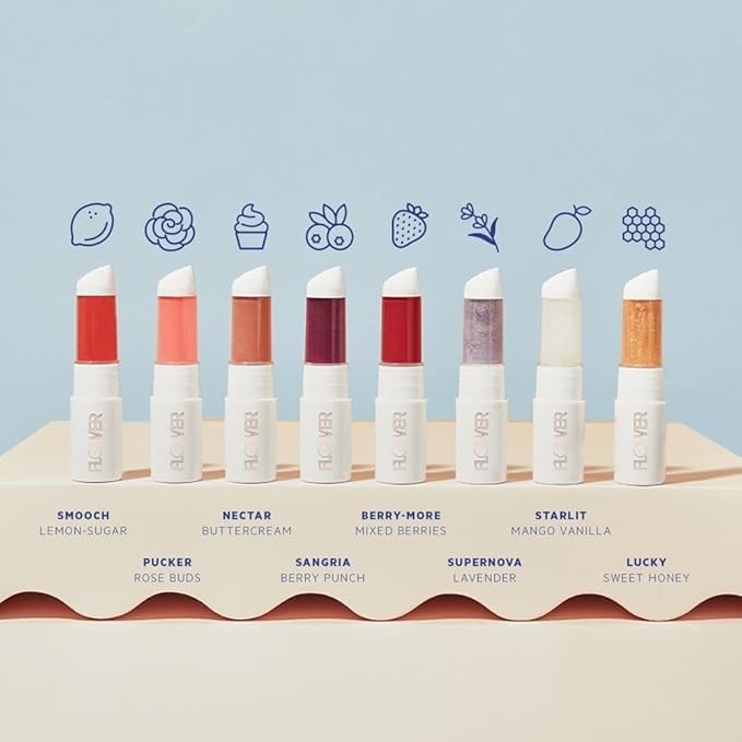FLOWER Beauty By Drew Barrymore Perfect Pout Hydrating Lip Mask - Soothes + Softens Lips + Natural-Looking Tint - Recovery Lip Treatment + Moisturizes + Hydrates Lips - Scented - Cruelty-Free + Vegan ( Lucky)