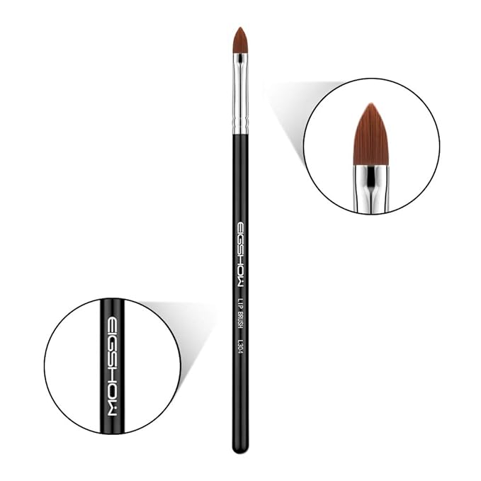 Lip Brush Professional Make Up Brush Travel Lipstick Gloss Wands Applicator Cosmetic Tool Kits, Cruelty-Free & Vegan, Precise Application (L304)