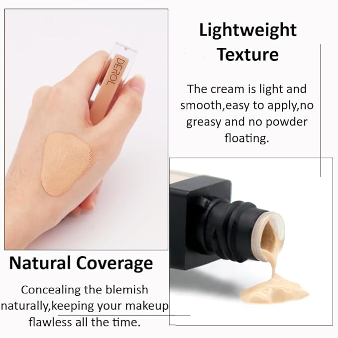 Liquid Concealer Makeup - Natural Coverage & Highly Pigmented Lightweight Concealers 6.5ml (04)