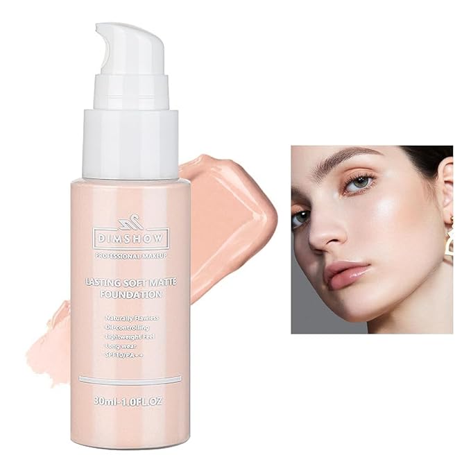 Flawless Matte Liquid Foundation Makeup, Vegan & Cruelty-Free, Liquid Oil-Free Foundation Face Makeup for Combination & Oily Skin, Longwear Medium-Full Coverage (01, 30ml)