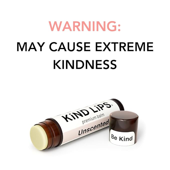 Kind Lips Lip Balm - Nourishing & Moisturizing Lip Care for Dry, Chapped Lips | Infused with Shea Butter & Beeswax | Unscented Pack | 0.15 Oz (Pack of 3)
