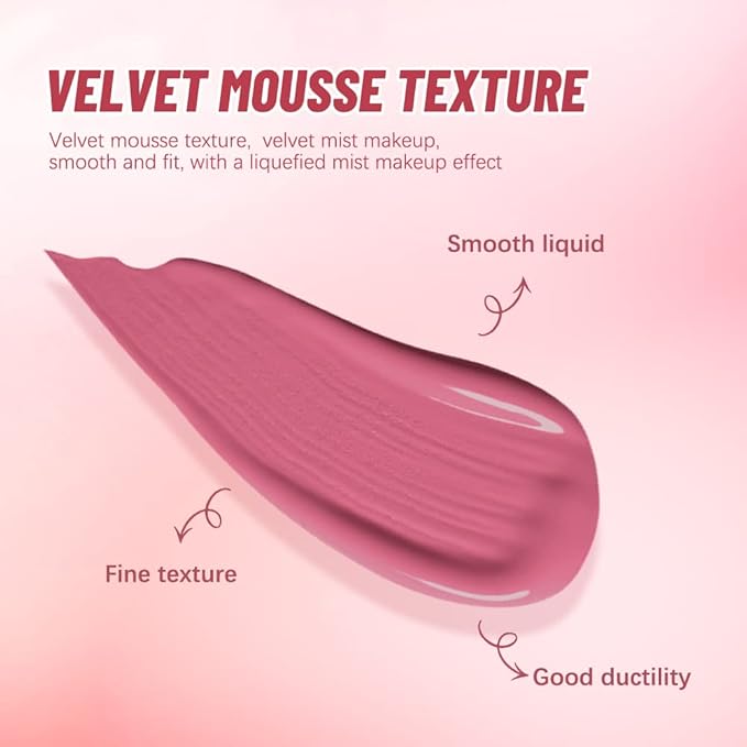 Liquid Blush,Cream Blush,Soft Smooth Natural Matte Finish,Long Lasting&Waterproo Dewy Cheek Tint,Moisturizing Lightweight Blendable Feel Blush Makeup.(01-BLISS)