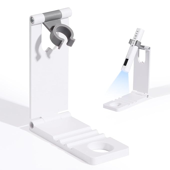 Makartt UV Nail Lamp Stand: Foldable, 360° Adjustable Rotation, Portable, Handsfree, Convenient for Gel Nails Polish Painting Home Salon Manicure