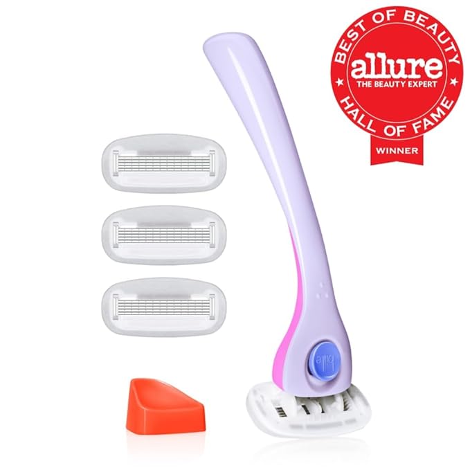 Billie Razors for Women Shave Kit – Women’s Razor + 4 x 5-Blade Razor Refills + Magnetic Holder – DreamPop
