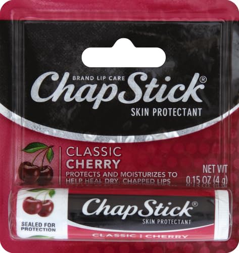 ChapStick Classic Cherry Lip Balm Tube, Flavored Lip Balm for Lip Care on Chafed, Chapped or Cracked Lips - 0.15 Oz