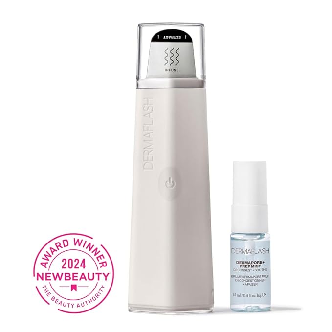 DERMAFLASH DERMAPORE+™ Ultrasonic 2-in-1 Pore Extractor and Serum Infuser, Stone