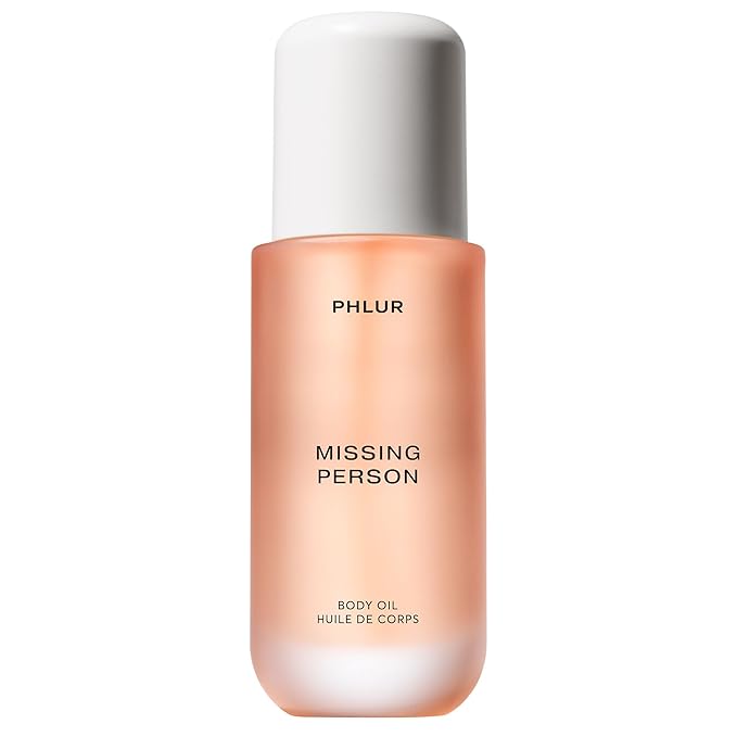 PHLUR Missing Person Body Oil For Women & Men - Lightweight & Nourishing - With Ceramide-Rich Oils & Skin-Mimicking Lipids - Bergamont, Musk, Orange & Sandalwood Floral Scented Body Oil (4 Fl Oz)