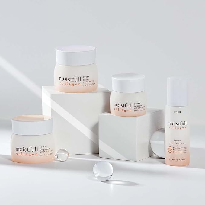 ETUDE Moistfull Collagen Cream, Face Moisturizer, Super Collagen Water, Collagen Water Delivers Hydration To Make Your Skin Bouncy & Dewy, Soft And Adhering, Korean Skin Care, Beauty (2.53 Fl Oz)