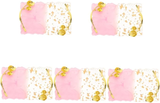 FOMIYES 5pcs Nail Palette Polish Plate Nail Design Nail Dish Makeup Mixing Pallet Nails Stickers Nail Polish Tray Nail Display Tray Vintage Frame Nail Stand Copper Plating Make up Bracket