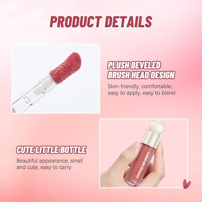 Liquid Blush,Soft Cream Face Blush, Dewy Cheek Tint, Long Lasting Natural Matte Finish Looking,Moisturizing Lightweight Blendable Feel (03 - HOPE)