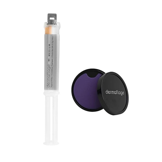 Dermaflage Scar Filler Kit - Medium - Deep Scar Cover and Waterproof Concealer for Acne Scars Wrinkles, and Ice Pick Scars Makeup, 1 mo supply
