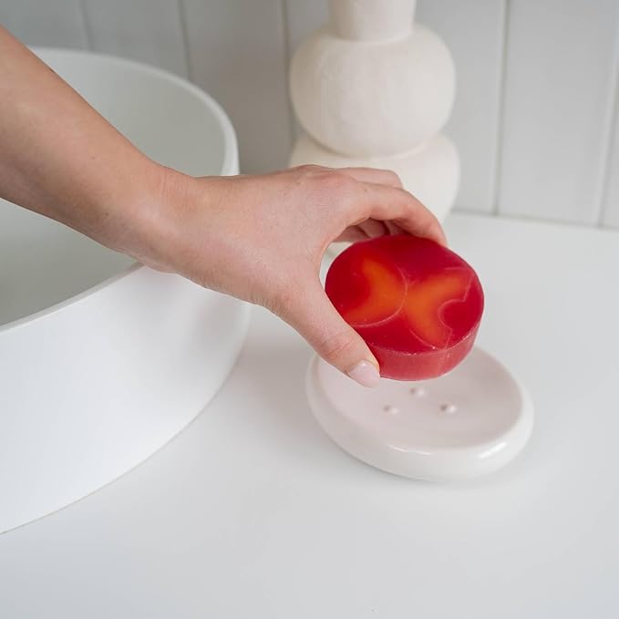 ANIHANA Handcrafted Natural Soap with Coconut Oil, Gentle Cleansing, Paraben Free, Refreshing Peach Smoothie Scent, 4.23 oz