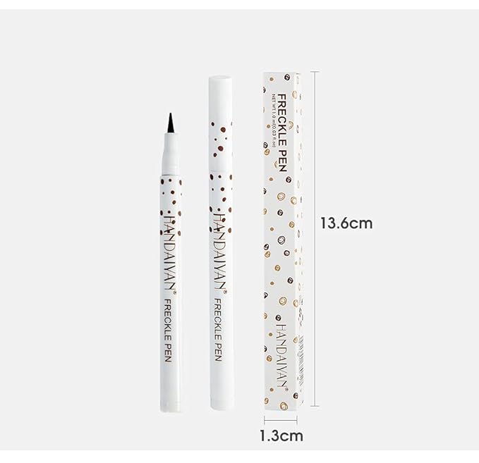 Freckle Pen 4 Colors Available, Natural Lifelike Freckle Makeup Pen, Waterproof Long Lasting Quick Dry - Light Brown, Natural Coffee, Chestnut, Dark Brown (2Pack) (3-Chestnut + 4-Dark Brown)