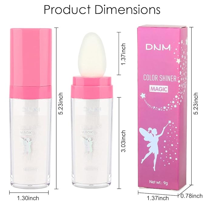 evpct 1Pcs Glitter Highlighter Powder Stick Make up Puff Fairy Stick Peal White Shimmer Glitter Face Body Liquid Highlighter makeup illuminators de maquillaje polvo traslucido maquillaje para mujer 01