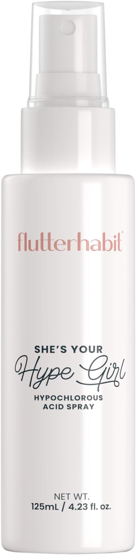 FlutterHabit Hypochlorous Acid Spray, Face Mist for Acne Prone Skin, HOCl Formula to Soothe Irritation, Refresh Complexion, Repair Damage, Balance Oil, Calm Redness, Restore Clarity (125mL)