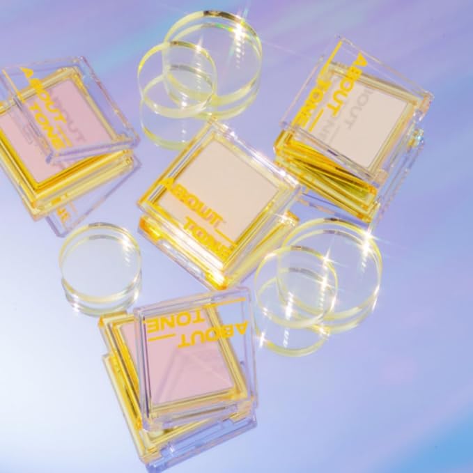 Light On Me Highlighter 2 Color - Makeup Highlighting Powder Palette, Natural Satin Glow, Lightweight Velvety Powder, Clear Sheer Pearls, Shiny Illuminator, 0.26oz (01 SUGAR LIGHT)