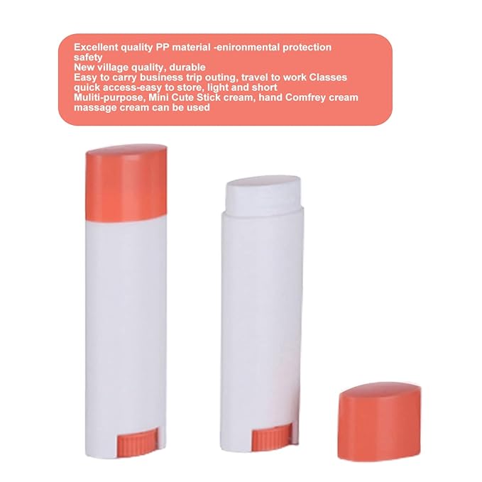 5ml 100Pcs Empty Oval Deodorant Lip balm Tubes Containers Twist-up Refillable Containers for Lipstick,Chapstick,Homemade Lip balm,DIY Deodorants(Pink White)