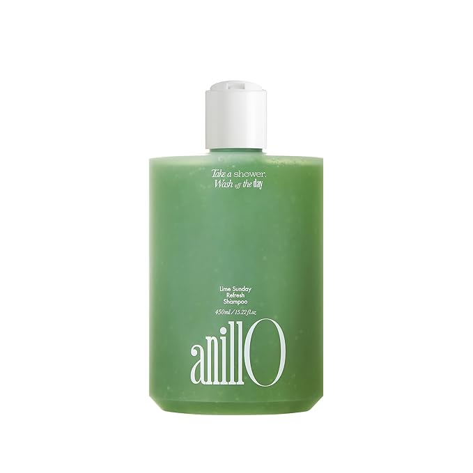 Lime Sunday Refresh Shampoo with Vitamin C, Korean Jeju Tangerine, Mint & Almond Powder for Oily Scalp Care – Exfoliating, Deep Cleansing, Lime Citrus Scent, Silicone & Paraben-Free (15.22 fl.oz)