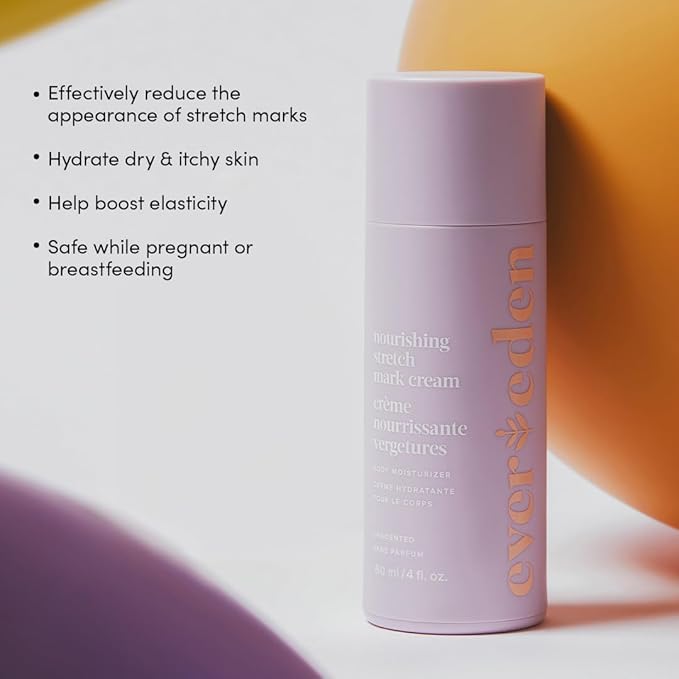 Evereden Mama Must-Have DUO - Golden Belly Stretch Mark Oil 30ml & Nourishing Stretch Mark Cream 50ml - Derma-Developed Clean & Vegan Maternity Skin Care for Stretch Mark Reduction & Skin Hydration