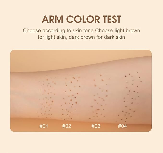 AKARY Freckle Pen Professional Lifelike Face Concealer Point Out Natural Waterproof Longlasting Soft Artificial Freckles Fine Makeup Freckle Pen Life Face Decoration (#03 Chestnut)