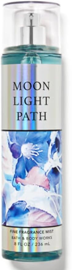 Bath & Body Works - 3 Piece Bundle - Spray - Body Cream - Shower Gel - Full Size and Gift Bag HELLO GORGEOUS (Moonlight Path)