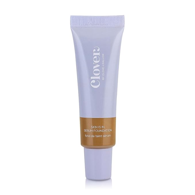 Clover Skin Is In Serum Foundation | Hydrating Face Serum, Lightweight Foundation, Cruelty-Free & Vegan | With Squalane And Sunflower Seed Wax | 30 ml - Shade 10 (Medium-Dark)