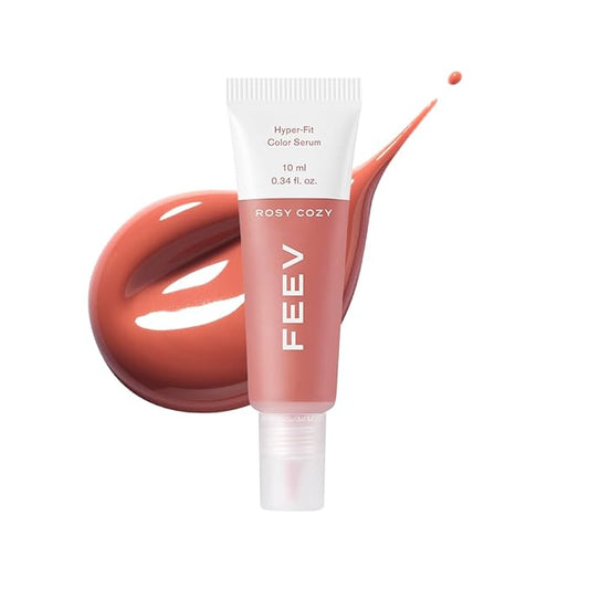 FEEV Hyper-Fit Color Serum Liquid Blush (10ml) | Dewy Cheek Blush Makeup | 50% of Hydrating Essence | Vegan | K-beauty (Rosy Cozy, 10ml)