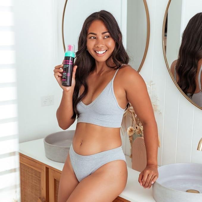 b.tan Dark Self Tanner Mousse | Tan Me Like You Mean It - Dark, 1 Hour Express Sunless Tanner Foam, Bronzing Glow, No Fake Tan Smell, Face & Body, Vegan, Cruelty & Paraben Free, 6.7 Fl Oz