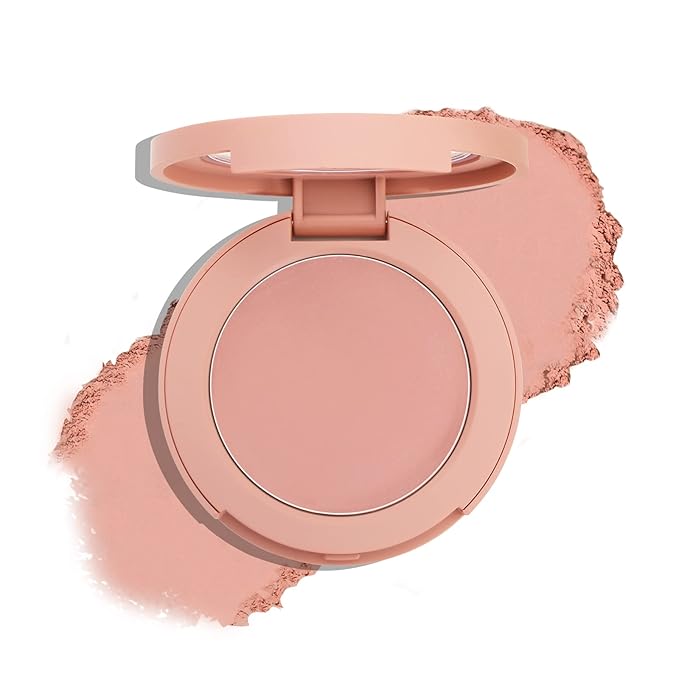 Boobeen Powder Blush, Single Color Blush Face Blush Palette Matte Baked Cream Blush Makeup Powder, High Pigment Pressed Blush for Create a Natural Cheek Flushed Look