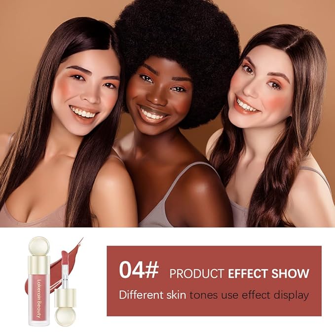 Liquid Blush, Cream Blush For Cheeks, Soft Pinch Liquid Blush, Skin Tint Blush Makeup, Easy To Blend And Color, Long-Lasting, Natural-Looking (04#)