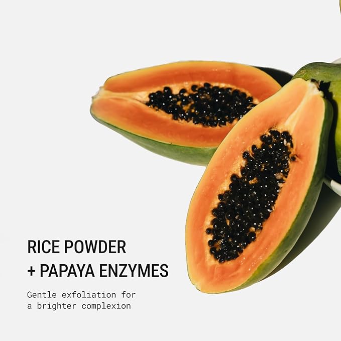 JUNO & Co. JADE Clarifying Cleansing Powder, Refillable Exfoliating Enzyme Face Cleanser to Enhance Smooth, Hydrated Skin