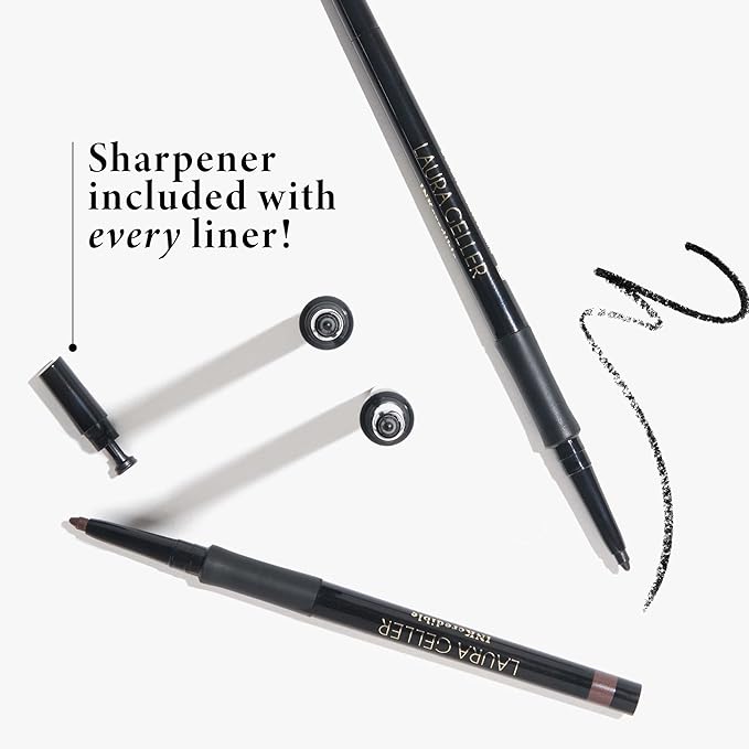 LAURA GELLER NEW YORK INKcredible Gel Eyeliner - Deep Purple - Waterproof Smudge-proof Eyeliner Pencil - Built in Sharpener