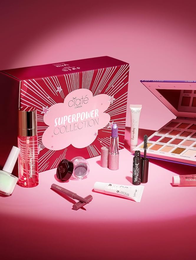 Ciaté London Superpower Collection 10 Piece Makeup Gift Set, Contains Eye, Lip, Complexion & Nail Bestsellers, in a Festive Giftable Box