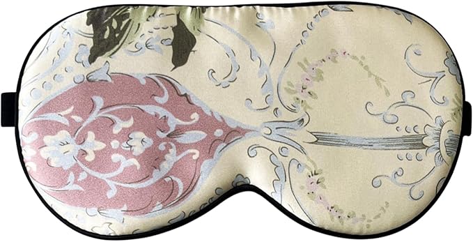100% Pure Silk Eye Mask Sleep Eye Mask Eye Cover Eyeshade Sleeping Eye Mask Floral Colors (#28)