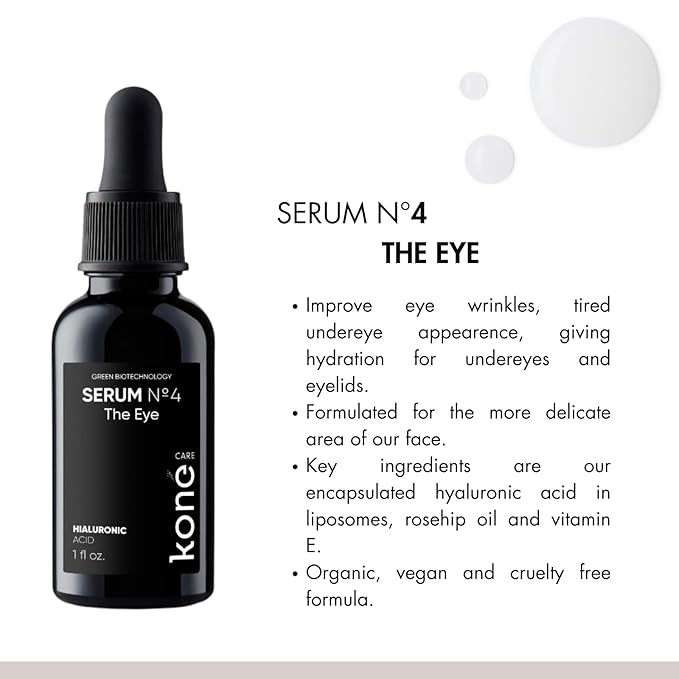 koné care | serum Nº 4 the eye with hyaluronic acid, rosehip oil and vitamin E 1 fl oz