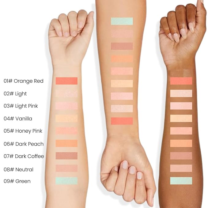 Kaely 2Pcs PROFESSIONAL MAKEUP Correcting Concealer Stick,Medium Coverage Concealer Crayon,under Eye Brightener Concealer for Dark Circles,corrector de ojeras,Lightweight,Vegan,06 DARK PEACH