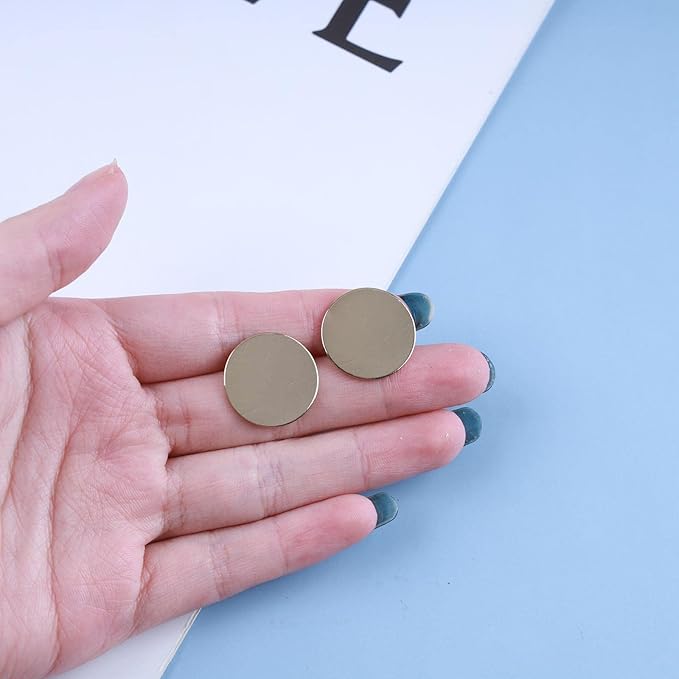 Boho Large Disc Coin Earrings Gold Coin Stud Earrings Geometric Circle Earrings Minimalist Round Circle Disc Earrings Jewelry for Women and Girls