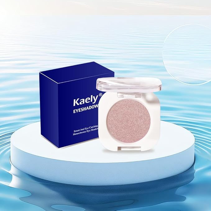 Champagne Shimmer Single Eyeshadow Makeup, Neutral Powde Eye Shadow for Women, Rose Gold Beige Glitter Singles Eyeshadow Palette Pigmented Waterproof, sombras para ojos,Girls Eyeshadows Gift