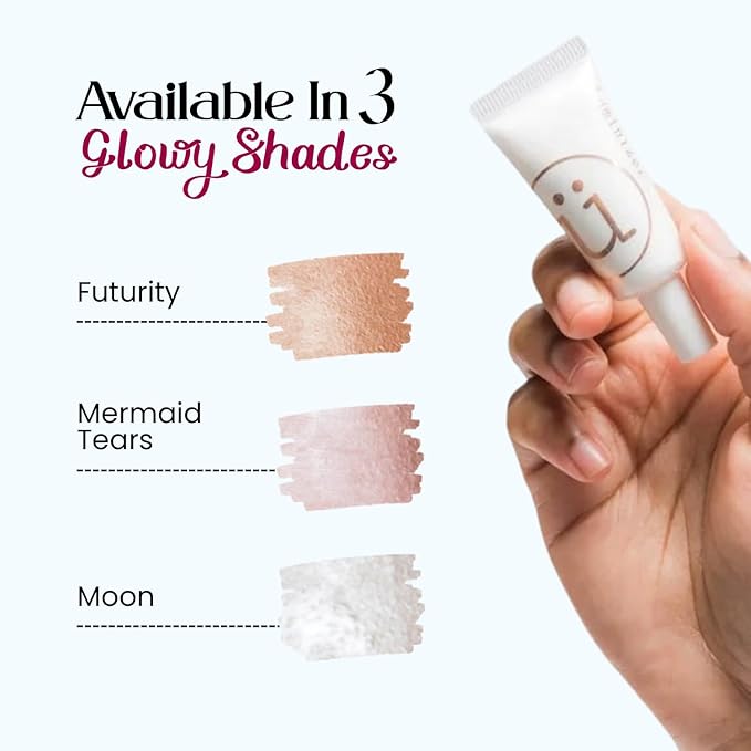 M2U NYC Liquid Highlighter Makeup, Luminizer Pearl, Shimmer And Shine, Ultra-Smooth Radiant Illuminator For Face Cheekbone Body Glow Illuminating (Pearl-Moon)