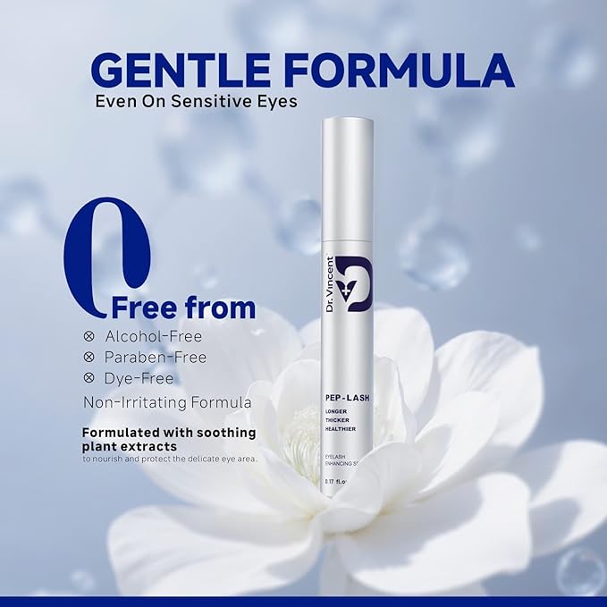 Lash Serum for Eyelash Growth – Eyelash Growth Serum Advanced Peptide Formula with 2.3× Absorption for Fuller, Thicker & Longer Lashes – Vegan & Cruelty-Free, Clinically Tested – 5ml