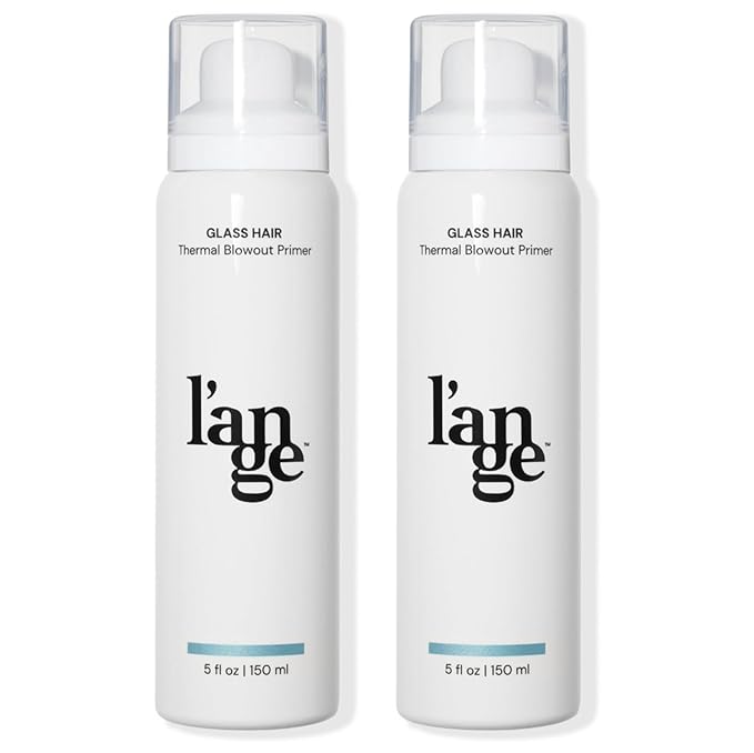 L'ANGE HAIR Glass Hair Thermal Blowout Primer | Heat Protectant Spray for Frizz Control & Shine | Blow Dry Support Styling Mist | For All Hair Types | 5 fl oz (2-Pack)