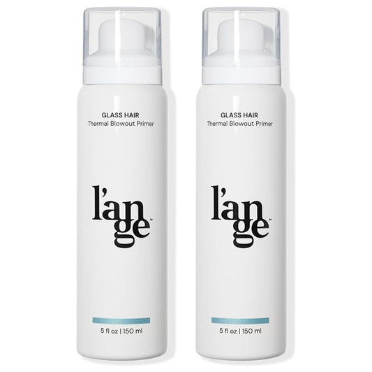 L'ANGE HAIR Glass Hair Thermal Blowout Primer | Heat Protectant Spray for Frizz Control & Shine | Blow Dry Support Styling Mist | For All Hair Types | 5 fl oz (2-Pack)