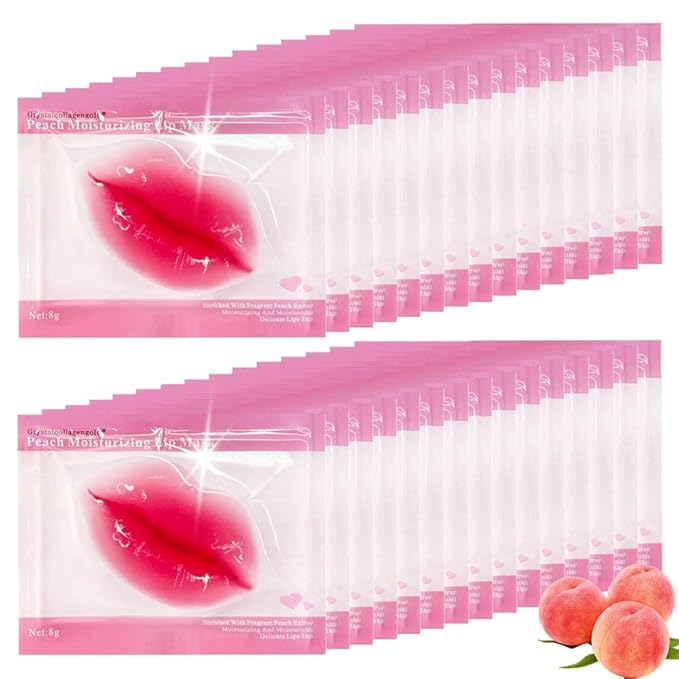 30 Pieces Gel Lip Mask Collagen Crystal Pink Lip Masks, Moisture Lip Care Mask For Anti-Ageing & Anti Chapped, Anti-Wrinkle, Firms Hydrates Lips Fade Lip Color, Make Your Lip Sexy & Plump Your Lips